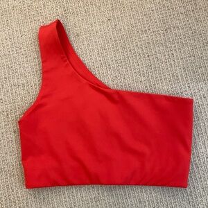 Girlfriend collective one shoulder Bianca sports bra